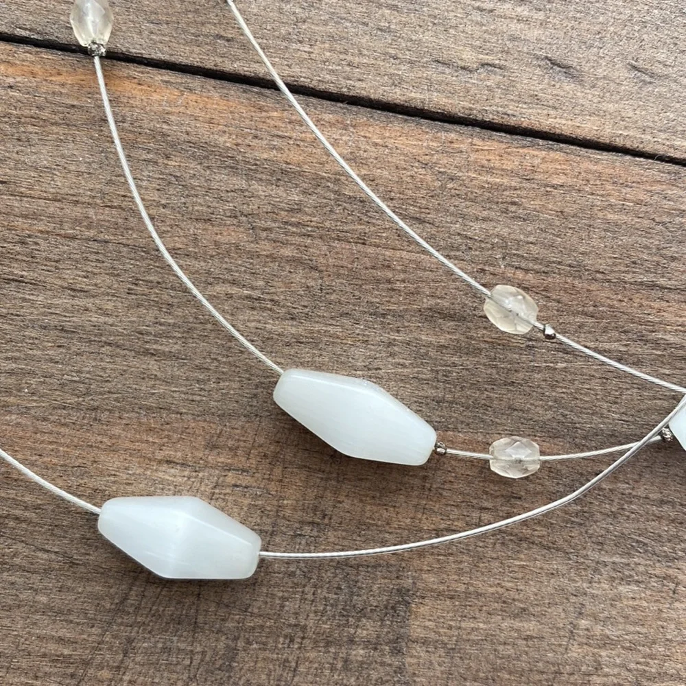 White beaded necklace